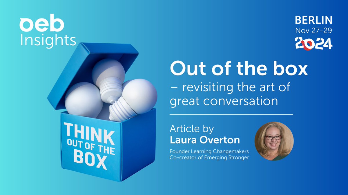 OEBconference's tweet photo. In her article "Out of the Box – Revisiting the Art of Great Conversation," @lauraoverton recounts the vibrant history &amp; significance of the Marlene Bar at the Hotel Intercontinental during #OEB24. A melting pot for exchanging ideas &amp; meeting new people https://t.co/EkBTOZXVbj https://t.co/XSSsGNZaHk