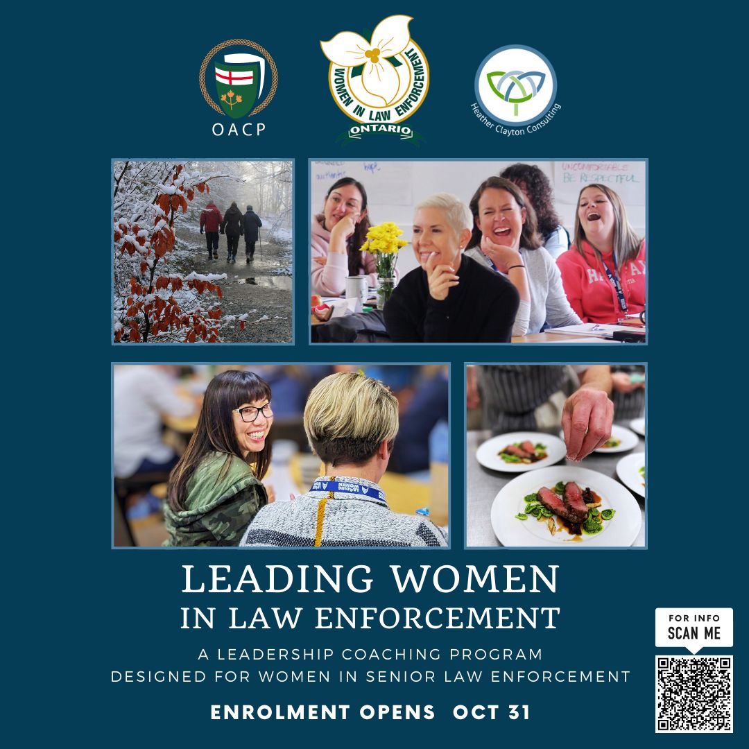 The Leading Women program in Law Enforcement program is open for registration until Nov 15! The OACP is a proud supporter of this valuable program, along with Ontario Women in Law Enforcement @owlecanada. Register today!