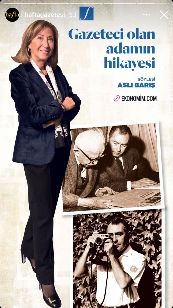Gazeteci olan adamın hikayesi… Aslı Barış’ın sorularını cevapladım.
 ekonomim.com/hafta/gazeteci…