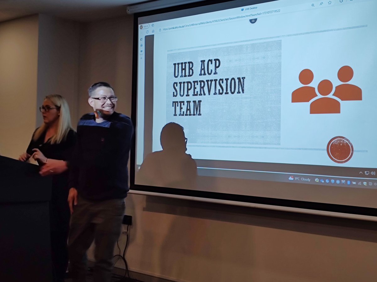 Eddie, our second <a href="/uhbtrust/">University Hospitals Birmingham</a> surgical ACP presenting today. Hyping the trust ACP clinical supervision team