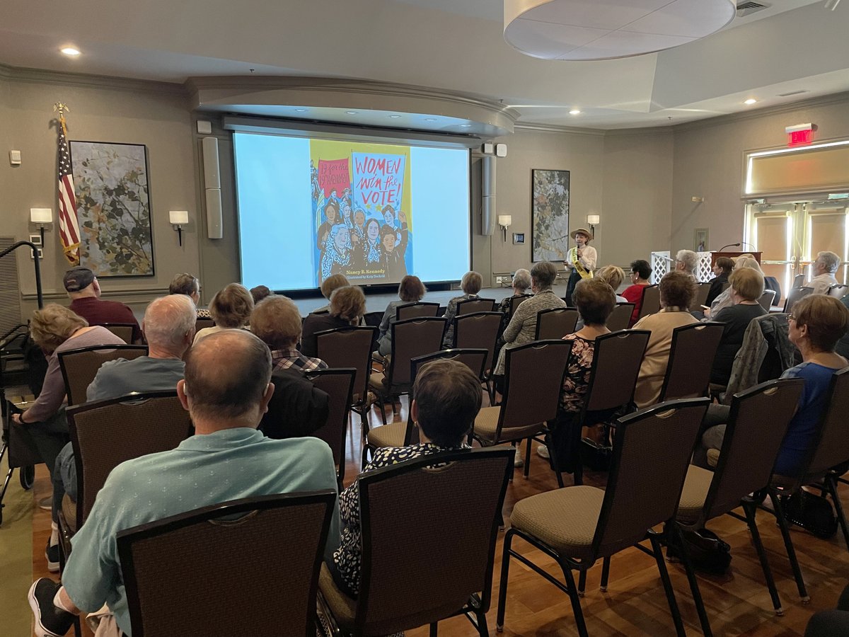 NB_Kennedy's tweet image. One of these times, I'm going to grab the camera, so I can take a photo of my lovely audience! I had a great time on Wednesday with the folks at Somerset Run in Somerset, NJ. @NYRBooks @WWNortonLibrary #womenwinthevotebook #suffragehistory