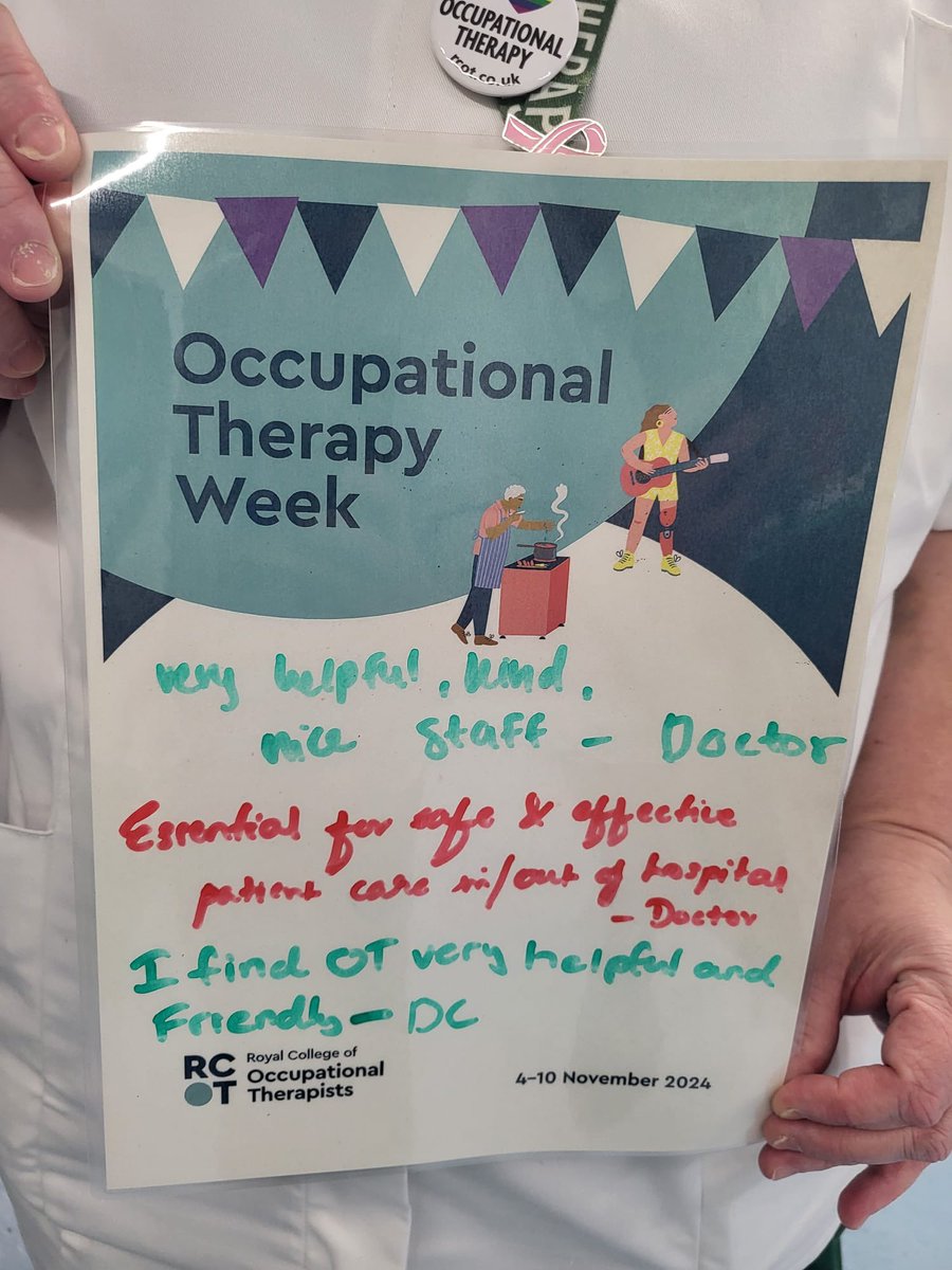 UHP_OT's tweet photo. Thank you to everyone who came to our OT stall today to tell us everything they love about OT! 💚 We are feeling the LOVE! 💚

@RCOTSouthWest @theRCOT @UHP_NHS @UhpCommHosp 
#OccupationalTherapyWeek #OTWeek24 #OccupationalTherapy https://t.co/4LWhPWGGab