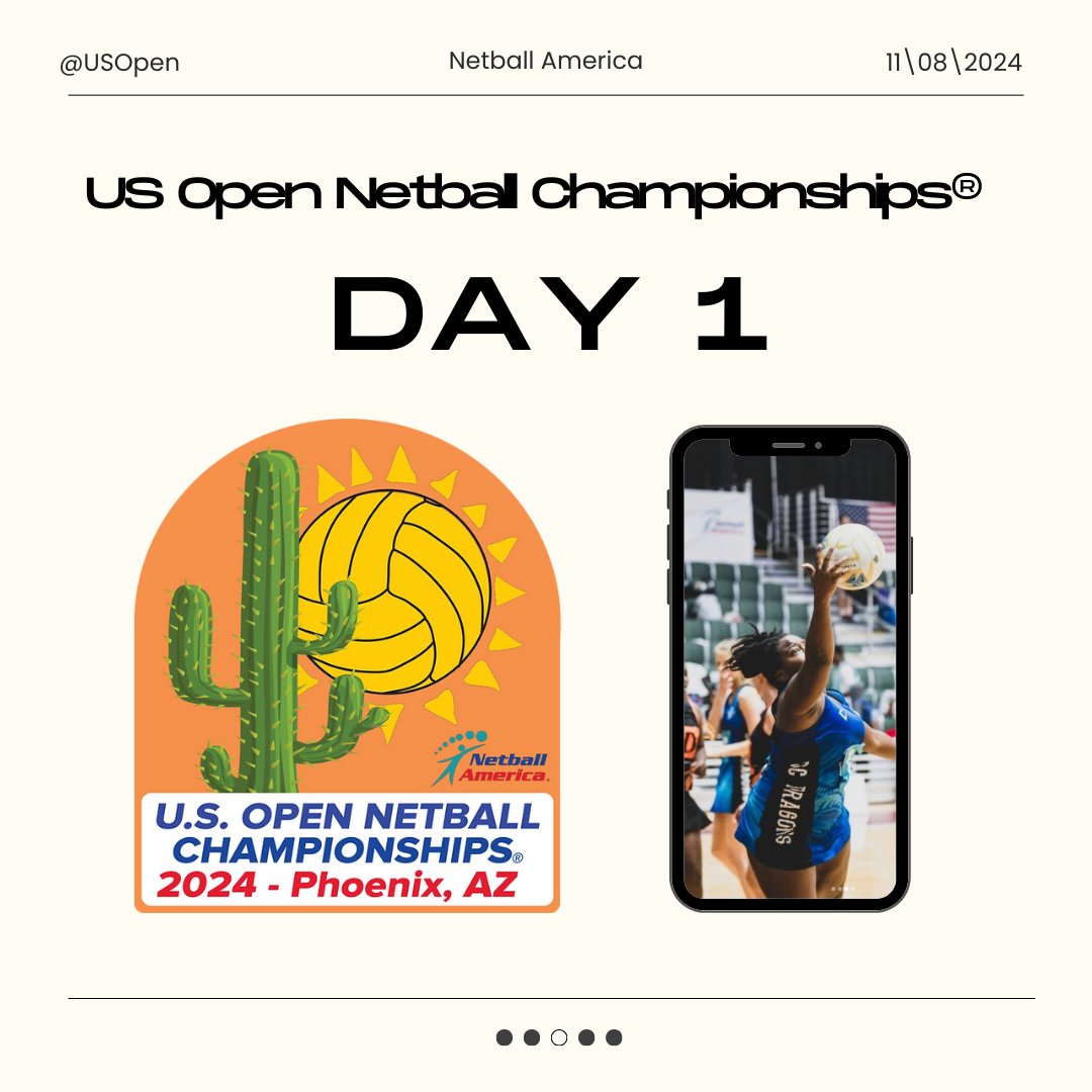 NetballAmerica's tweet photo. 🎉 The wait is finally over! Day 1 of the US Open Netball Championships® kicks off today! 🏐✨Safe travels to everyone flying in—can’t wait to see you all on the court! ✈️ #USOpenNetball® #NetballChampionships #NetballDevelopment #TrainToWin #GrowTheGame https://t.co/6d14kubhMr
