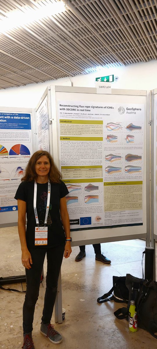 ASWOGeoSphere's tweet image. Wrapping up the #ESWW2024, @chrisoutofspace with a talk on predicting the geomagnetic effects of solar storms, and Ute Amerstorfer presenting a poster on predicting solar storm magnetic fields as they pass over the Earth.
PLUS a first #ESWW workshop about @ESA_Vigil !