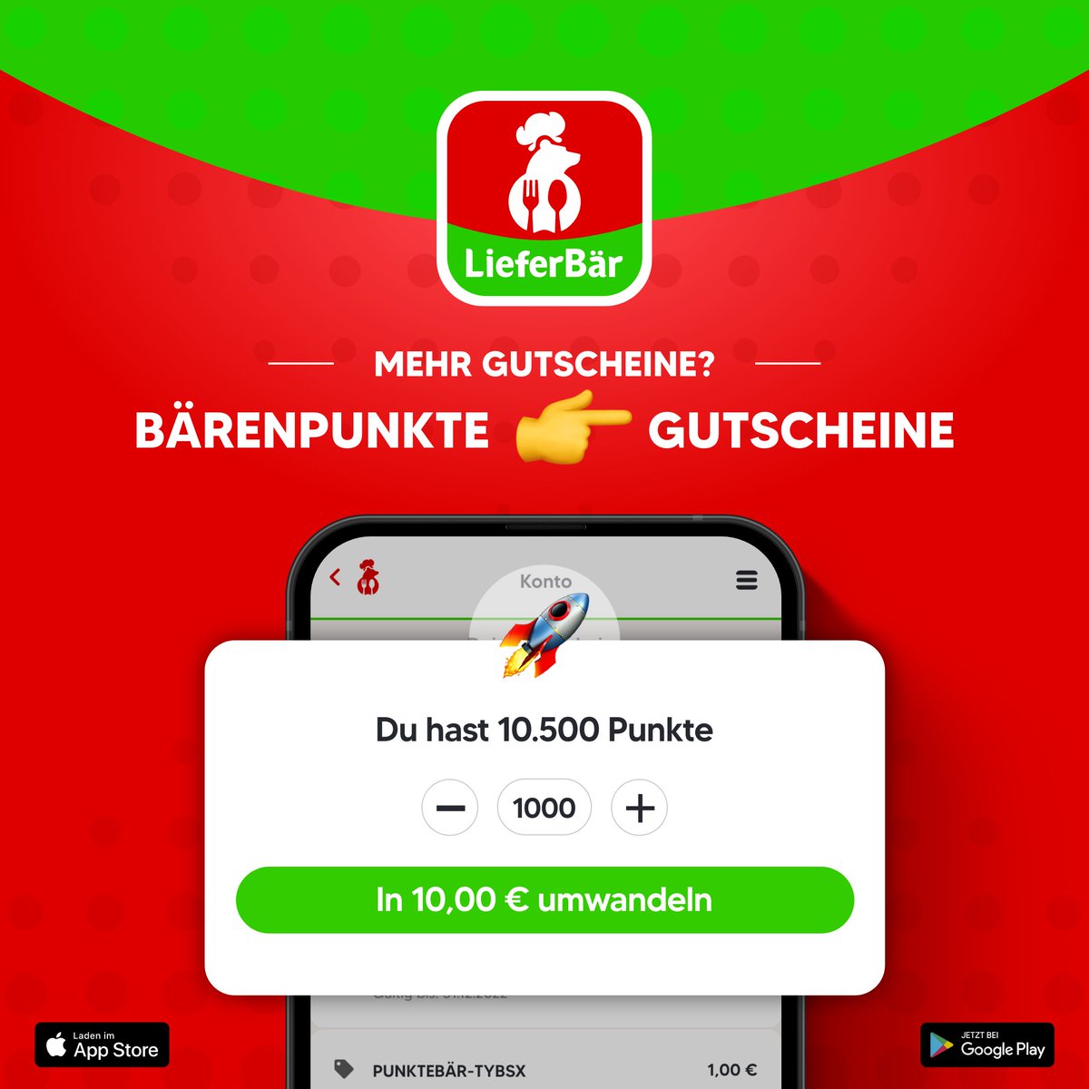 lieferbaer's tweet photo. BÄRENPUNKTE 👉 GUTSCHEINE 
#EssenBestellen #fooddelivery #Lieferung #Angebote #Heimservice https://t.co/XCSi6kCw4t