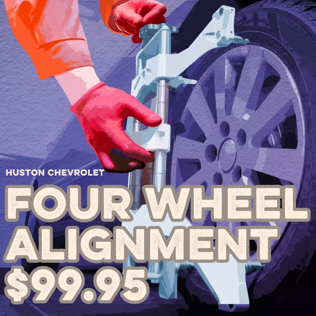 hustonchevrolet's tweet image. Get your vehicle aligned for just $99.95 at Huston Chevrolet! A proper 4-wheel alignment helps improve tire life, fuel efficiency, and overall vehicle performance. Schedule your appointment today! #HustonChevrolet #4WheelAlignment #AvonParkFL

bit.ly/40xf12g