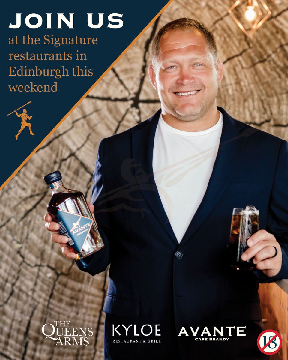 Catch us in Edinburgh this weekend 🥃🏉

We will be at the Signature restaurants in Edinburgh this weekend! Pop in to either The Queens Arms or Kyloe and enjoy some Avante. 

You may even bump into one of your favourite rugby legends! 

See you there