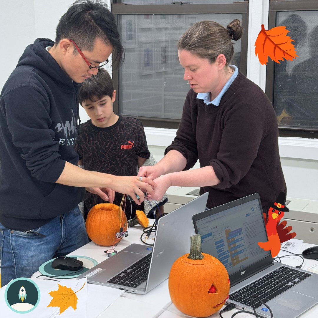 thecodingspace's tweet image. We were blown away by our students in our October workshop where they learned to use Arduino technology to bring pumpkins to life! Up next, a gratitude workshop on 11/23. Stay tuned for details! 🦃
#TheCodingSpace #STEM #stemforkids #learningthroughplay #creativekids #nyc