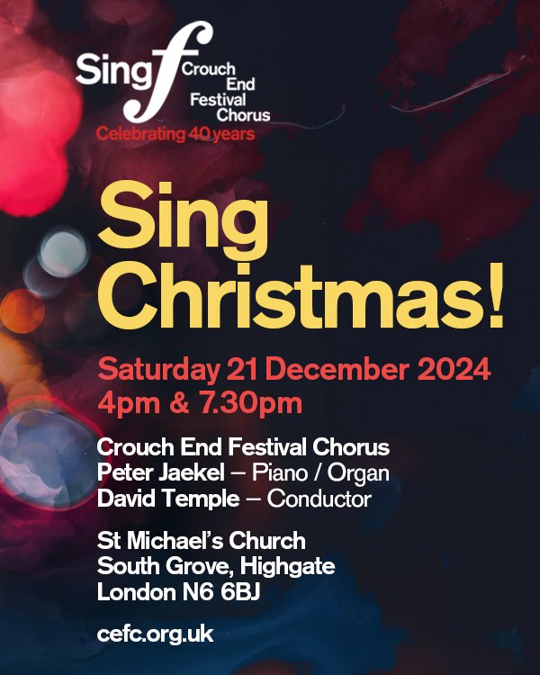 thechoir's tweet image. Don't forget to be quick to grab your ticket discounts for our pre and post Christmas concerts!...
Code: EARLYBIRD24 for 20% off Sing Christmas at St Michael’s in Highgate, 21 Dec
Code: CATCHTHEWORM for 33% off our 1 Feb gig at Holy Trinity, Sloane Square ticketsource.co.uk/cefc