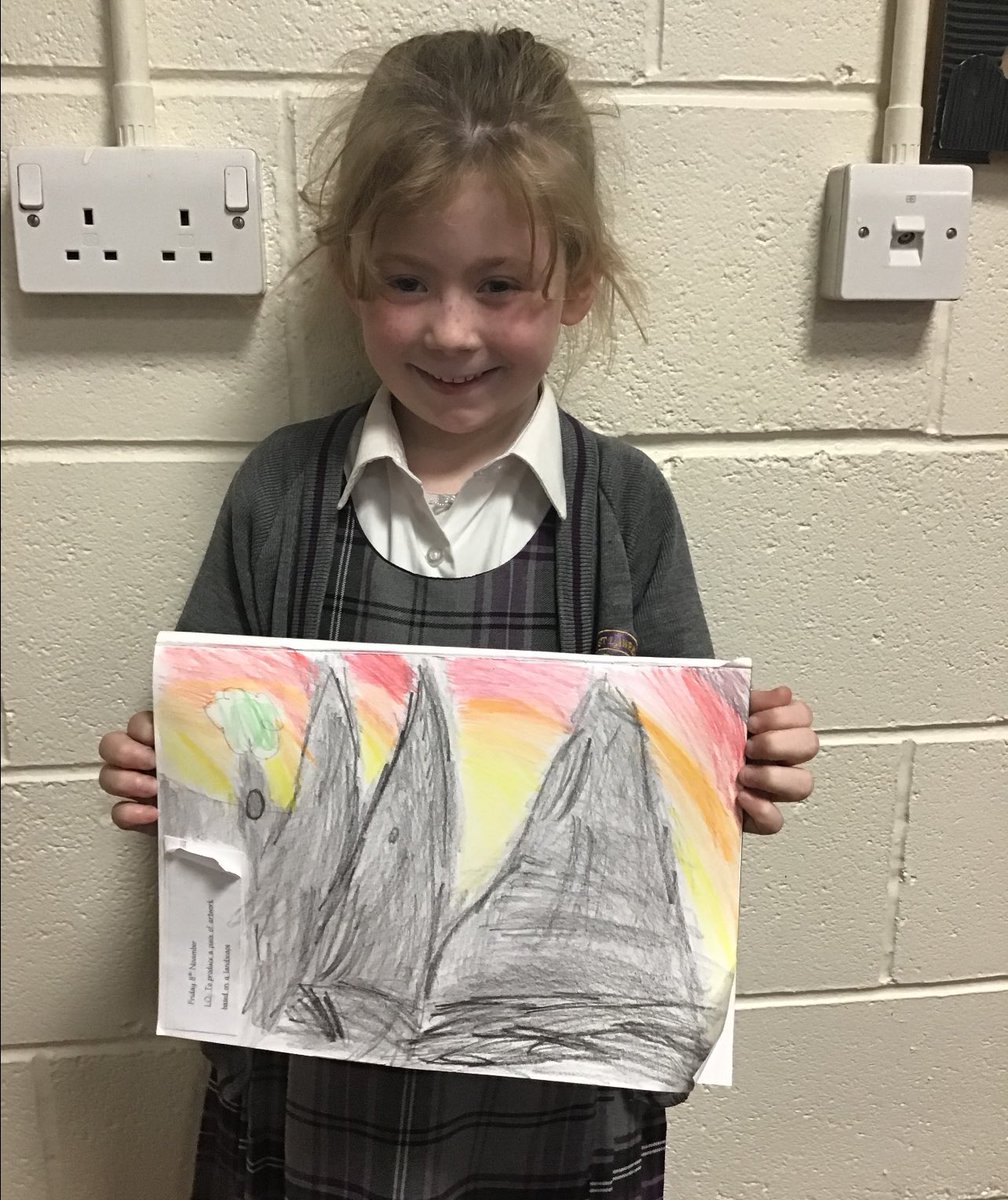 A lovely end to our art unit this afternoon , applying our colour blending and shading skills to a mountain landscape !🗻🗻🎨