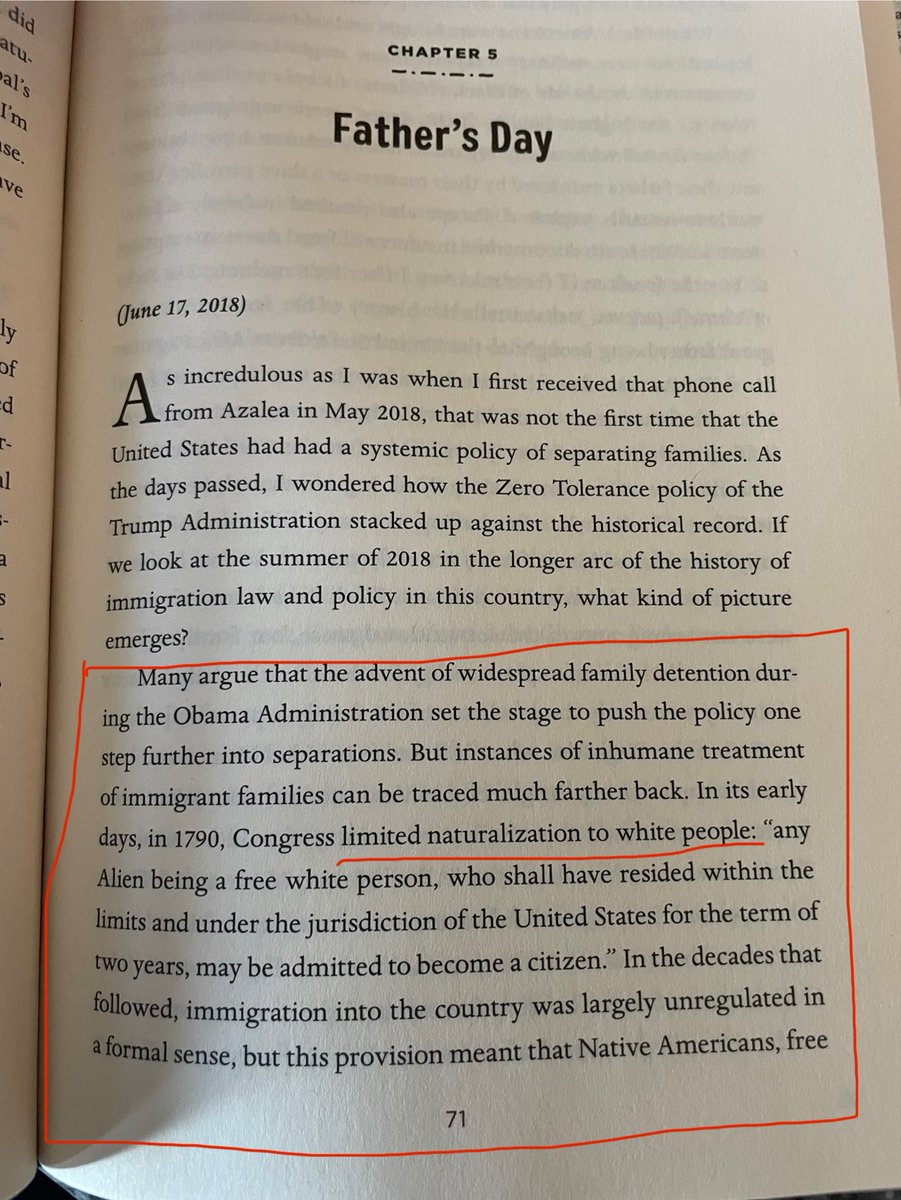 <a href="/BillAckman/">Bill Ackman</a> I have the feeling that a Trump-Miller immigration policy and naturalization path would look like the one from the 1790’s. 
This from <a href="/efrencolivares/">Efrén</a> book is 🎯.
👇🏼
(Not even native Americans qualified…)