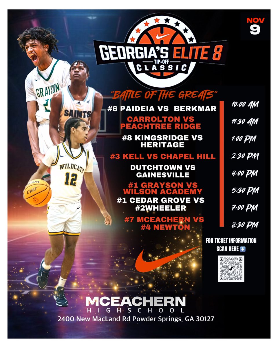 OPEN UP THE SEASON AT THE ELITE 8 TIP-OFF CLASSIC!

#ADIDASLEGACY | #ALLIN⚜️💙