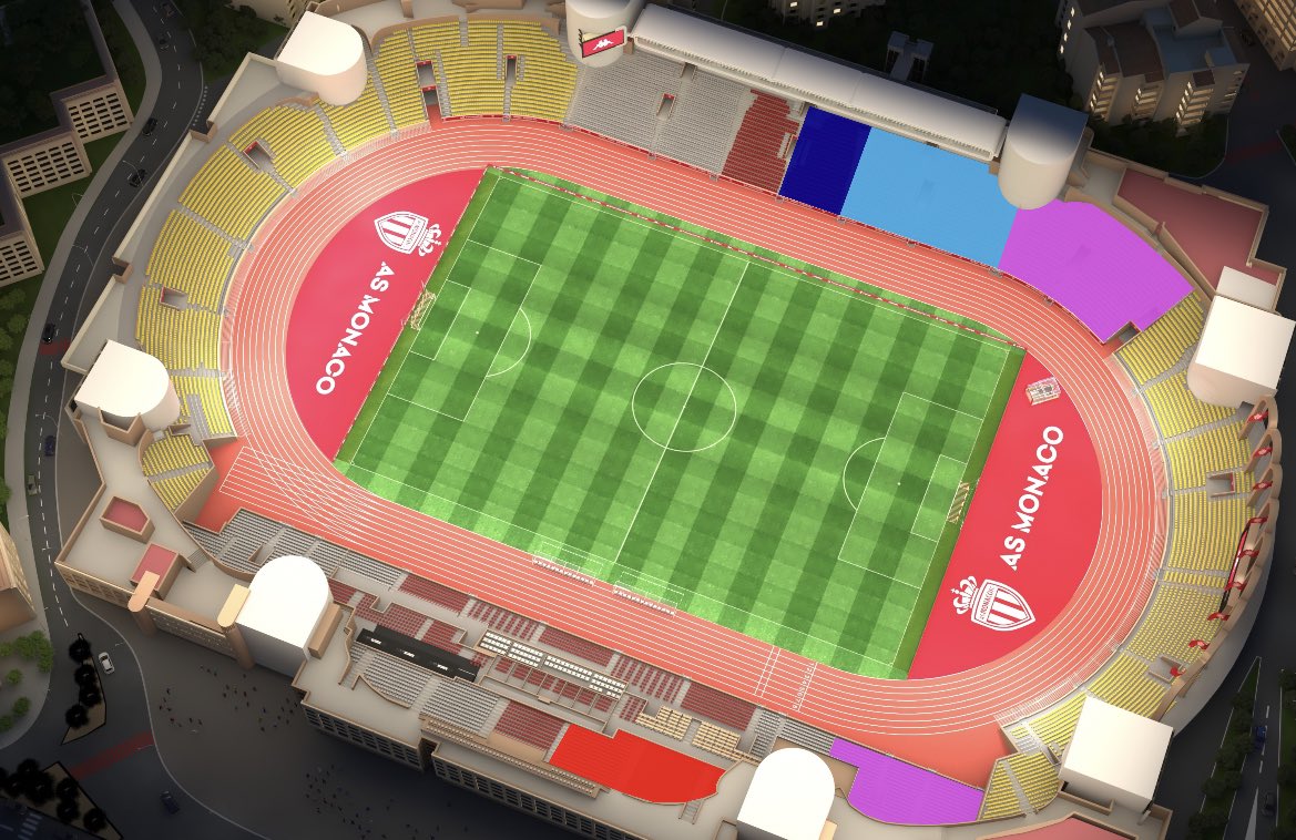 Et encore une masterclass de notre service billetterie de l’<a href="/AS_Monaco/">AS Monaco 🇲🇨</a> !

Voici toutes les tribunes ouvertes aux « sympathisants club visiteur » pour la rencontre AS Monaco - SL Benfica. En ajoutant le parcage, cela représente près de la moitié du stade 🤡