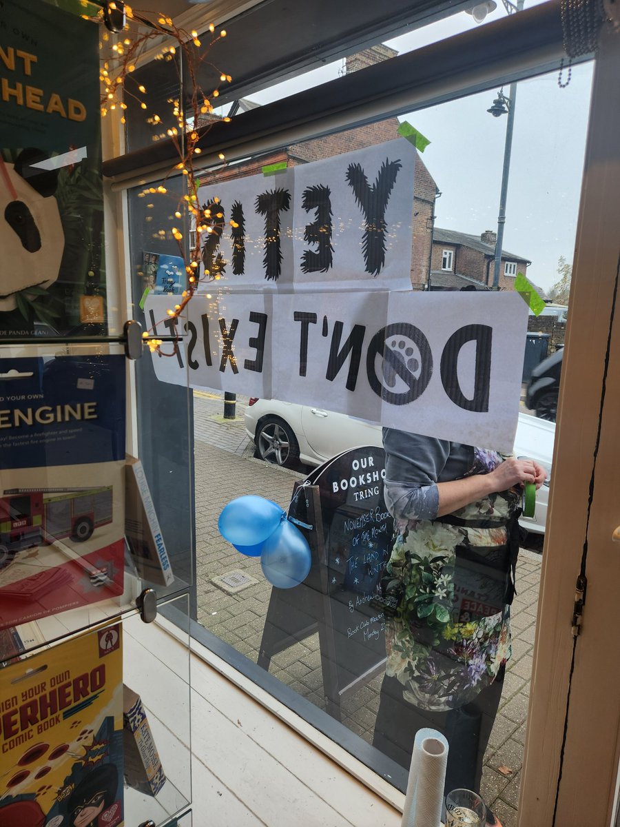 Our Bookshop in Tring (@our_bookshop) on Twitter photo Today, We were visited by a yeti and an illustrator <a href="/Loretta_Schauer/">Loretta Schauer</a> to paint our shop window.
Loretta joins us on Monday to visit schools in the area. Today, We were visited by a yeti and an illustrator <a href="/Loretta_Schauer/">Loretta Schauer</a> to paint our shop window.
Loretta joins us on Monday to visit schools in the area.