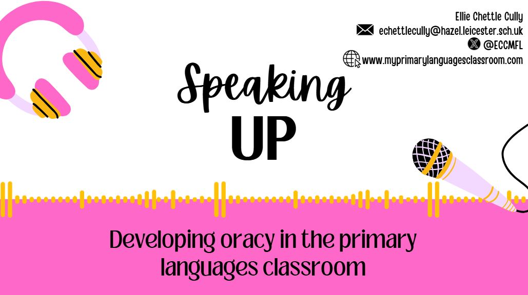 A lovely end to a very busy week presenting <a href="/LanguageShow/">Language Show</a> today. We talked all about developing oracy in the primary languages classroom. As always, it was great to hear about the amazing practice happening in schools up and down the country (and around the world)!
