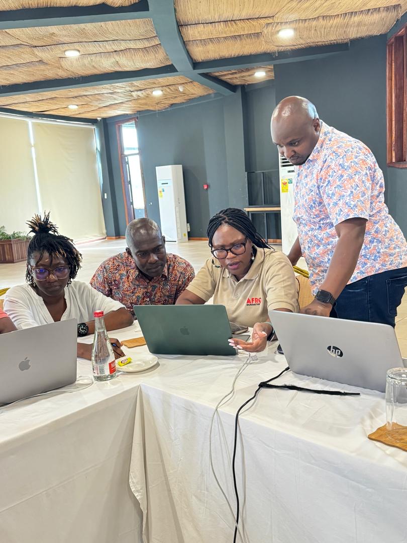 Advision8's tweet photo. Empowered and ready! Thanks to @Afrobarometer for the top-notch training. Comms teams are fired up to spread the word about African views. 🔥 #AfrobarometerAt25 #ABCommsTraining #VoicesAfrica #Capacitybuilding https://t.co/xeEvp14M18