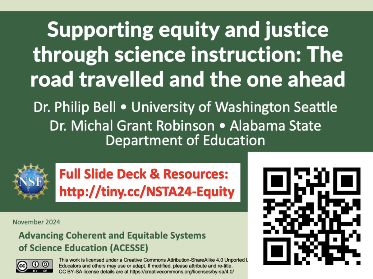 Philip Bell (@philiplbell) on Twitter photo Next up in the <a href="/STEMTeachTools/">STEM Teaching Tools</a> pathway at 9:20 Friday in Conv Ctr 276 at #NSTAFall24…
⚡️ Supporting equity and justice through science instruction: The road travelled and the one ahead ⚡️
Come think with us about our way forward!
FULL SCHEDULE:
➡️ x.com/philiplbell/st… Next up in the <a href="/STEMTeachTools/">STEM Teaching Tools</a> pathway at 9:20 Friday in Conv Ctr 276 at #NSTAFall24…
⚡️ Supporting equity and justice through science instruction: The road travelled and the one ahead ⚡️
Come think with us about our way forward!
FULL SCHEDULE:
➡️ x.com/philiplbell/st…