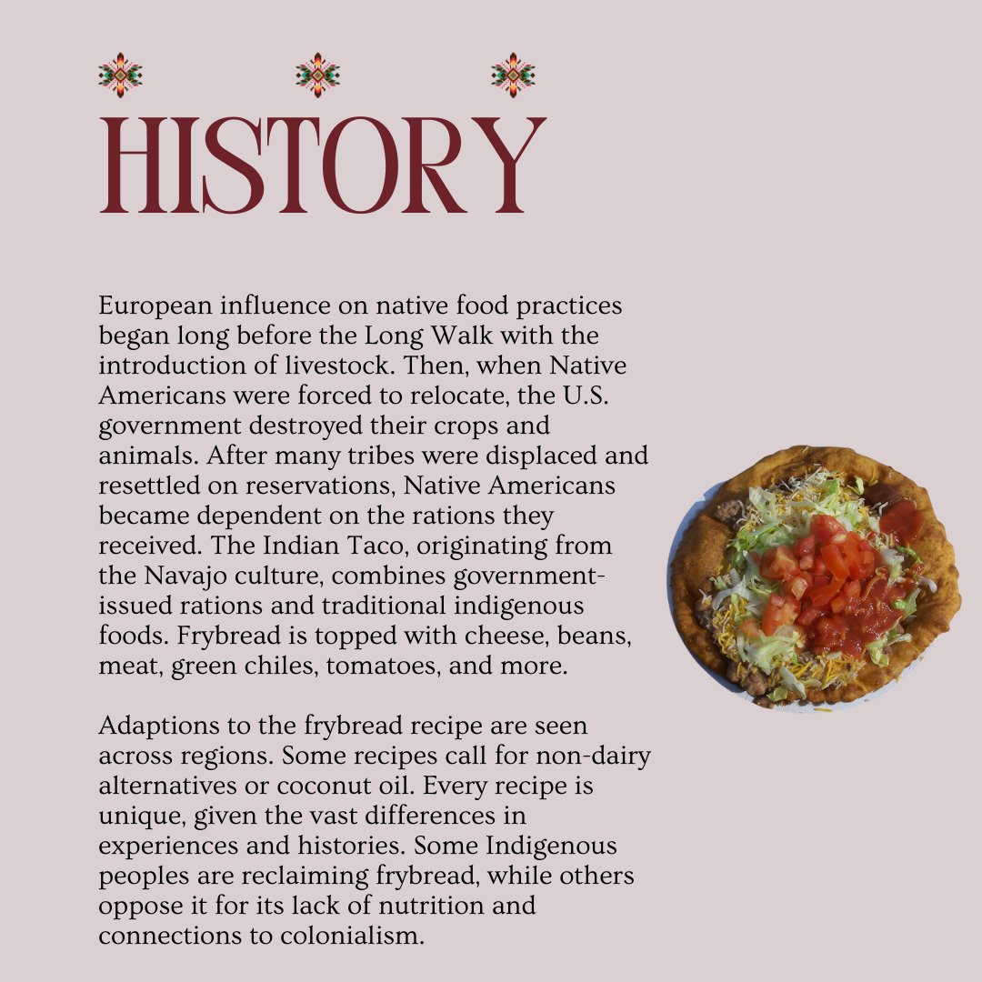 AmericanGeo's tweet photo. #FoodGeoFriday Native American Frybread
Frybread was first created in 1864 as an act of survival. Now, this fried dough is a symbol of strength reclaimed by many cooks and indigenous chefs in North America.
#geography #indigenoushistory #navajo #frybread #food https://t.co/Fgrj4VPXql