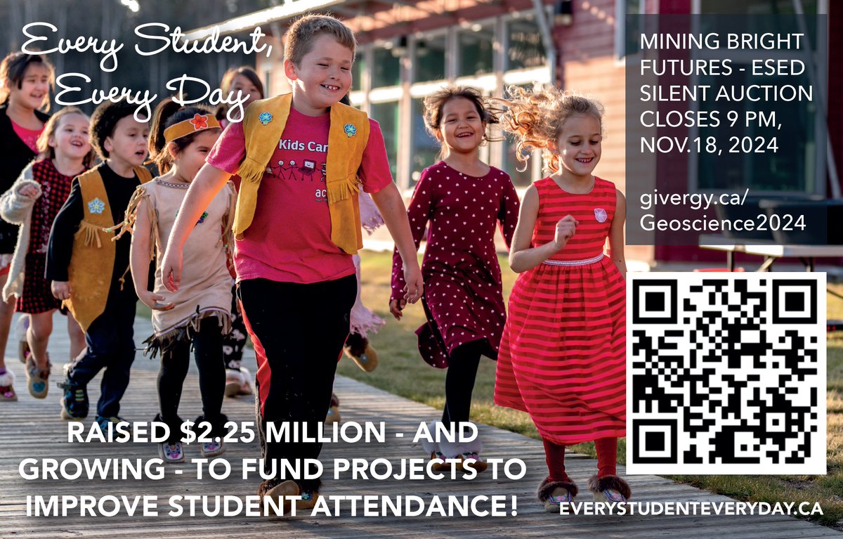 EveryStudentEvD's tweet photo. 🚨 Help empower #Yukon students by bidding on exclusive items. Auction open until Nov 18! Funds raised support educational programs across the Yukon. 🔗 Bid now: https://t.co/GeHoAAPn3N
#Schooleveryday #StudentSuccess #educationforall #Geoscience2024 https://t.co/1mvByxwkkB