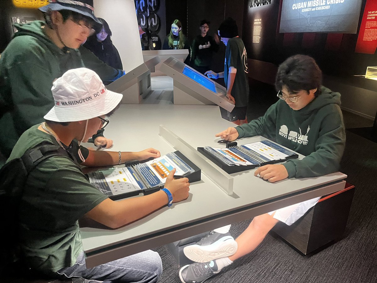 JulieWarren0258's tweet photo. Bus 3 started the day at Jefferson memorial and now at the spy museum.   #novidc24 https://t.co/05UbUMYiV6