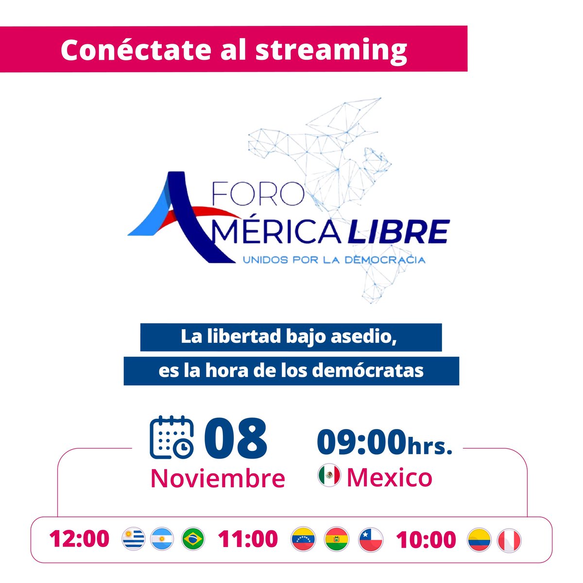 KASPartidos's tweet photo. ¡#VuelveAméricaLibre! 

La segunda edición del #ForoAméricaLibre está por empezar.

👉síguelo #EnVivo 👇@America_Libre1 

🔗https://t.co/m5HOoLE1Oo https://t.co/hFJW9f8vwA