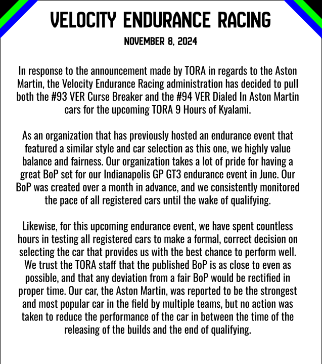 Velocity Endurance Racing tweet media