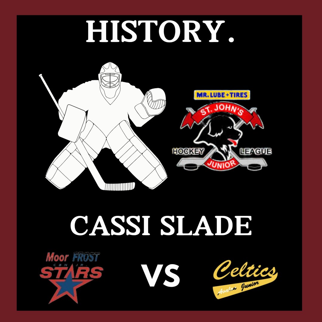 🏒 History in the Making Tonight!

Tonight, November 8, Cassi Slade will make history as the first woman to suit up in the Mr. Lube + Tires St. John's Junior Hockey League! Cassi joins the CBN Stars as their backup goalie in an exciting matchup against the Avalon Junior Celtics.