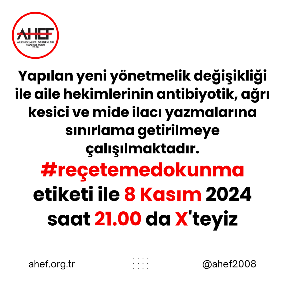 #reçetemedokunma etiketi ile 8 Kasım 2024 saat 21.00 da X'teyiz

<a href="/halksagligigm/">Halk Sağlığı Genel Müdürlüğü</a> <a href="/saglikbakanligi/">T.C. Sağlık Bakanlığı</a> <a href="/drmemisoglu/">Prof. Dr. Kemal Memişoğlu</a> <a href="/RTErdogan/">Recep Tayyip Erdoğan</a> <a href="/tcbestepe/">T.C. Cumhurbaşkanlığı</a>
