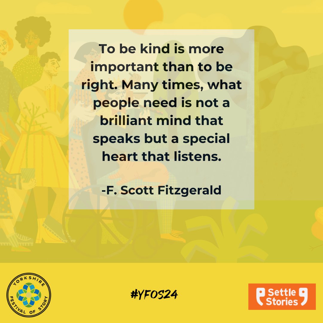 This year at #YFOS24 our theme is kindness.🥰
Why not have a look at our events taking place this weekend? From relaxing yoga sessions to thought-provoking workshops, there's something to suit everyone. 👇
yorkshirefestivalofstory.com/programme