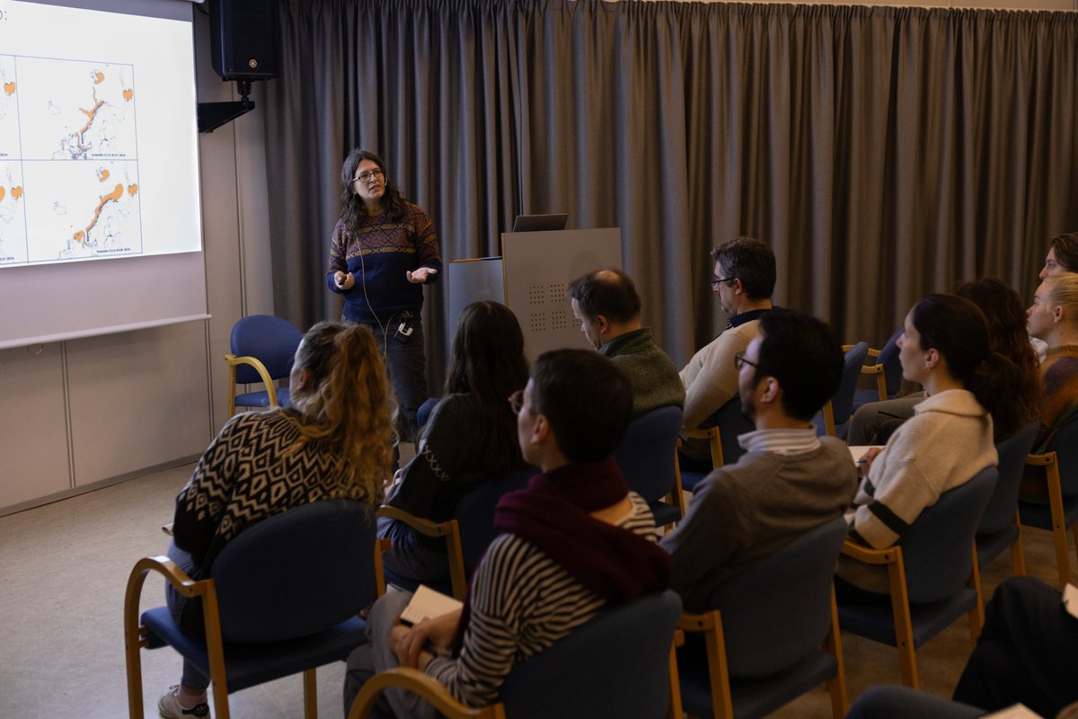 Michael Sars Centre (@msarscentre) on Twitter photo It was wonderful hosting Karen de Jong, our neighbor from the Institute of Marine Research 🌊 She shared her inspiring field work on noise pollution in the oceans, investigating its impact on local fish populations 🔊🐟 Thank you for sharing your time with us! <a href="/UiB/">Universitetet i Bergen</a> <a href="/mchlab/">Chatzigeorgiou lab</a> It was wonderful hosting Karen de Jong, our neighbor from the Institute of Marine Research 🌊 She shared her inspiring field work on noise pollution in the oceans, investigating its impact on local fish populations 🔊🐟 Thank you for sharing your time with us! <a href="/UiB/">Universitetet i Bergen</a> <a href="/mchlab/">Chatzigeorgiou lab</a>