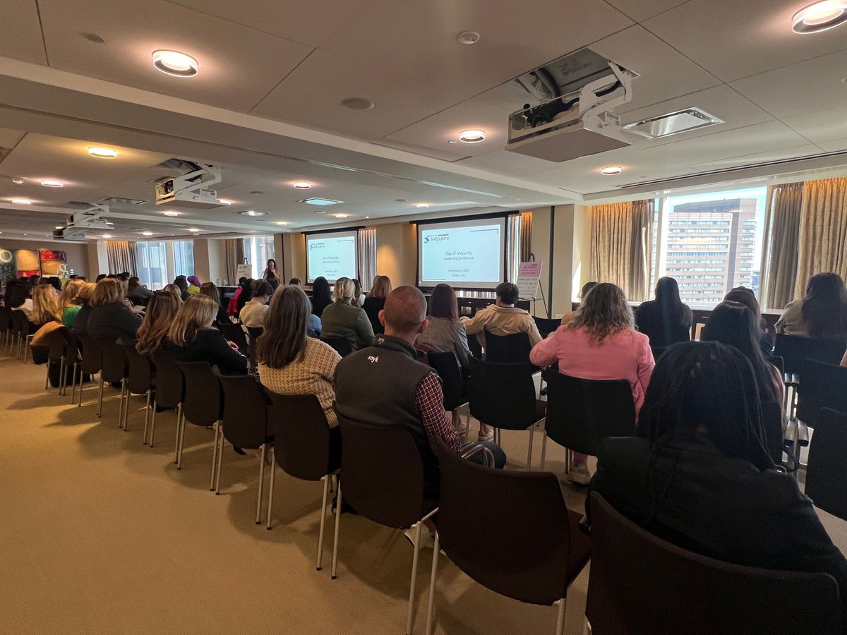 #dayofshecurity is getting started! Excited for this group of people to talk about women and nonbinary folks in cybersecurity leadership.

#cybersecurity #womenincybersecurity #leadership