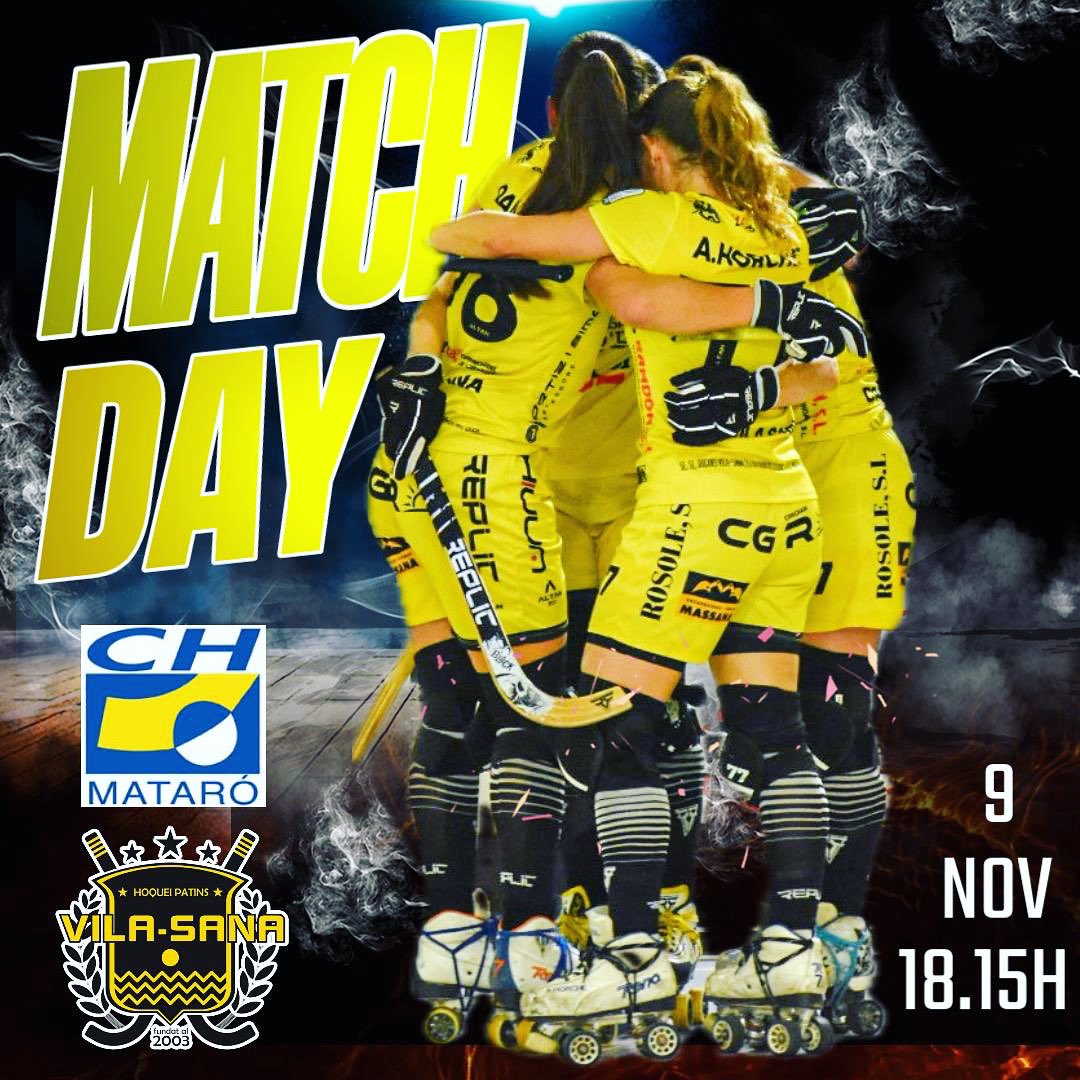 🟡Demà tenim partit d’OK LLIGA📣

⚔️CH MATATÓ-CP VILA-SANA
📅Dissabte 9 de novembre
⏰18.15h
📍Mataró

🟡Endavant noies! A tope!💪🏽

#esport #hoquei