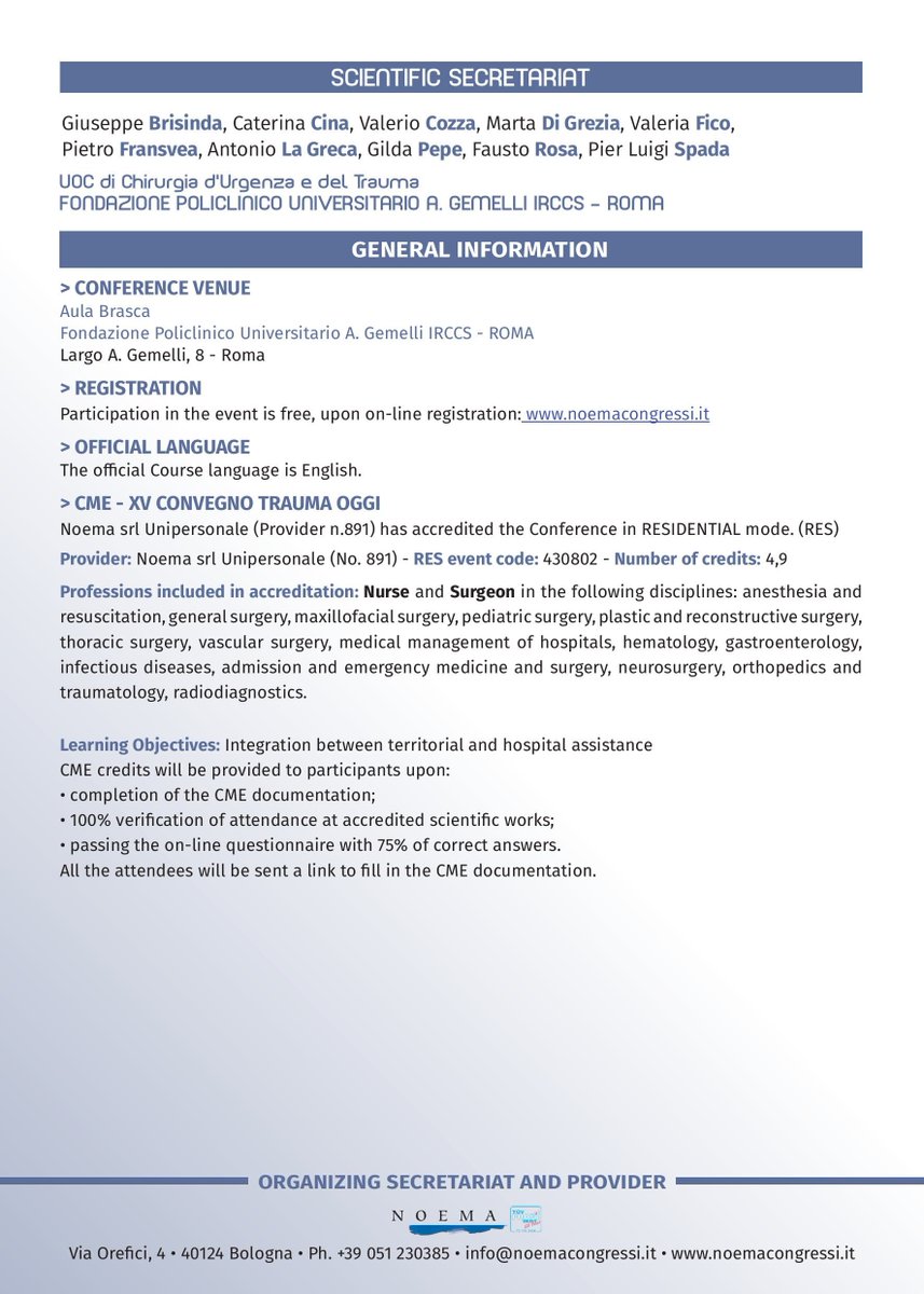 EU-HYBNET Project (@euhybnet) on Twitter photo Make sure not to miss the TRAUMA OGGI event hosted by EU-HYBNET partners <a href="/Unicatt/">Università Cattolica</a> on the 21/11 in Rome. This event will open with a lecture on “Hybrid Threats and Emergency Medical Response: suggestions from EU-HYBNET”, examinng the project's objectives and results. Make sure not to miss the TRAUMA OGGI event hosted by EU-HYBNET partners <a href="/Unicatt/">Università Cattolica</a> on the 21/11 in Rome. This event will open with a lecture on “Hybrid Threats and Emergency Medical Response: suggestions from EU-HYBNET”, examinng the project's objectives and results.