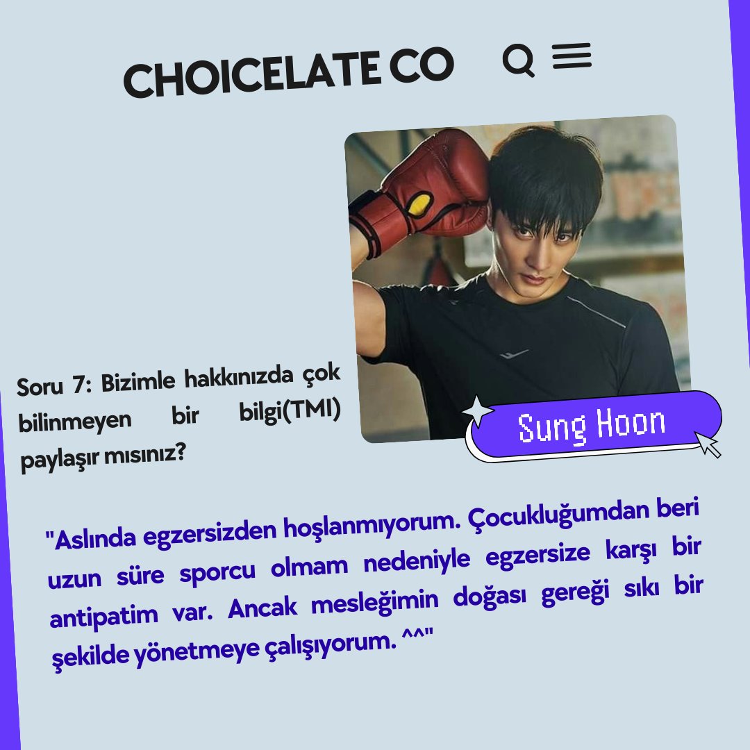 Choicelateco's tweet photo. Sung Hoon ile son dizilerinden Death's Game hakkında sorduk. Ayrıca bizle özel bir TMI paylaştı. Son olarak Türk fanlarına mesaj gönderdi.
(3/3)
#bangsunghoon #sunghoon #성훈 #방성훈 #Roii #röportaj https://t.co/ECs0lRBpqq
