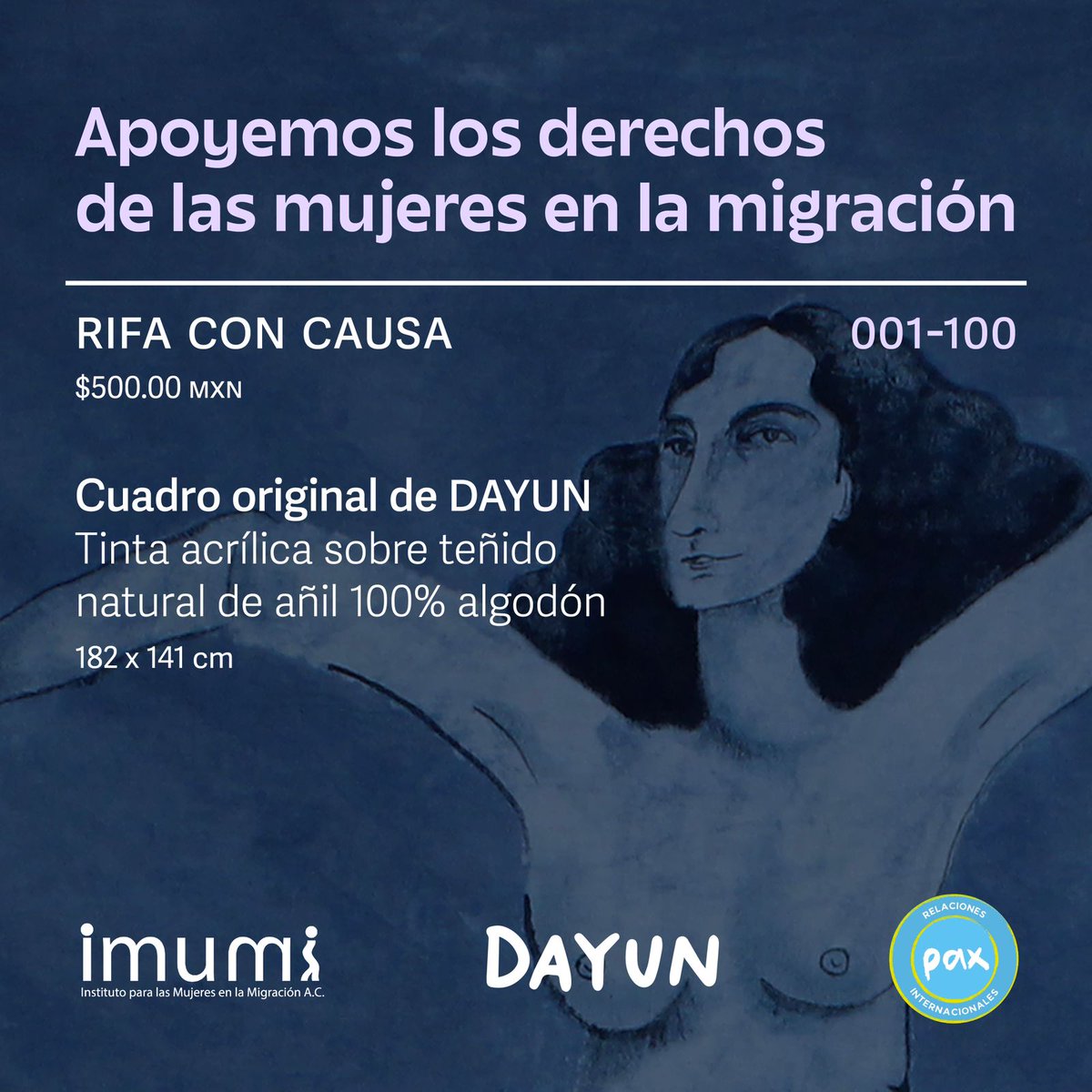 IMUMIDF's tweet photo. 🎨🖼️ #ArteConCausa #MujeresMigrantes
📣 #PAX, #Dayun e #IMUMI invitan a sumarte a la #rifaconcausa para apoyar a las #mujeresmigrantes. Participa en la rifa de una hermosa pintura y contribuye a una causa que transforma vidas.
💖¡Tu solidaridad puede hacer la diferencia! 💖 https://t.co/pdsKZ1sEDt
