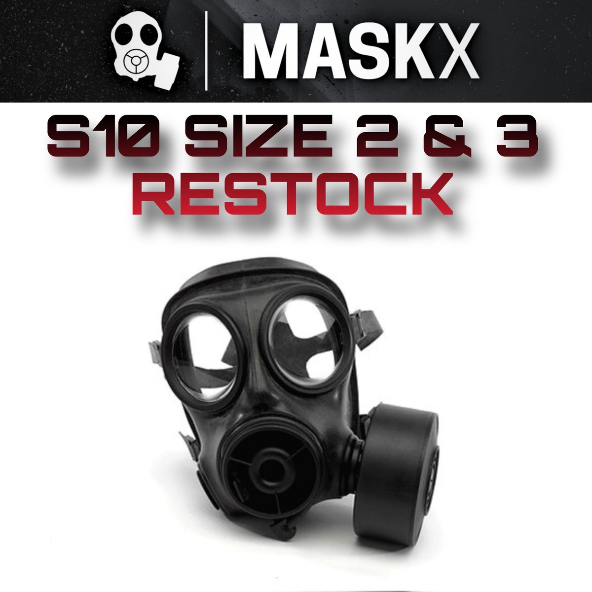 Our best seller. Stunning classic Fetish Gas Mask, back in stock now. #MASKX Maskx.co.uk