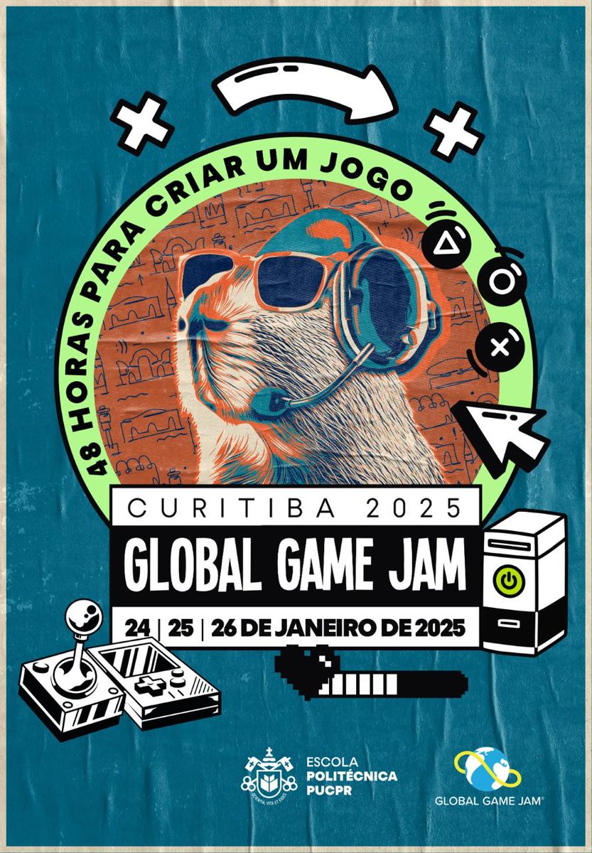 ggjpucpr's tweet photo. Coloque JÁ na sua agenda!
@globalgamejam Curitiba 2025 na @PUCPRoficial está confirmadíssima de 24 a 26/1!
Saiba quando abrem as inscrições: https://t.co/W4XiYdDO58
#ggj25 #ggjcwb https://t.co/bd5h37qPhS