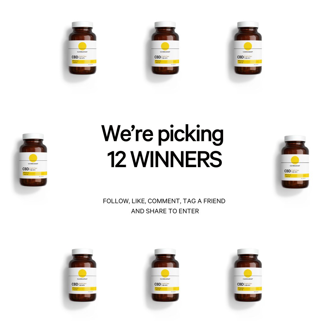 cannarayuk's tweet photo. GIVEAWAY 

Your favourite wellness brand is BACK with another giveaway and this time we're offering 12 lucky CBD-lovers to WIN 6 months supply of vitamin-packed CBD Capsules!

Find out how to enter via our Instagram @cannarayuk** https://t.co/IaSvWfLkZA
