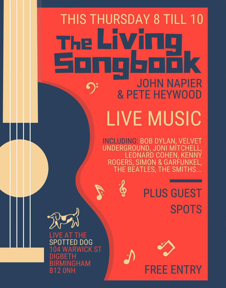 I've gone from having zero live gigs to having 2 in one week!

Tuesday 12th Nov in Wolves, at Offa's Press City Voices offaspress.co.uk/events/ upstairs at The Lych Gate Tavern from 7.30pm

Thursday 14th Nov in Brum at The Living Songbook, The Spotted Dog Digbeth, from 8pm