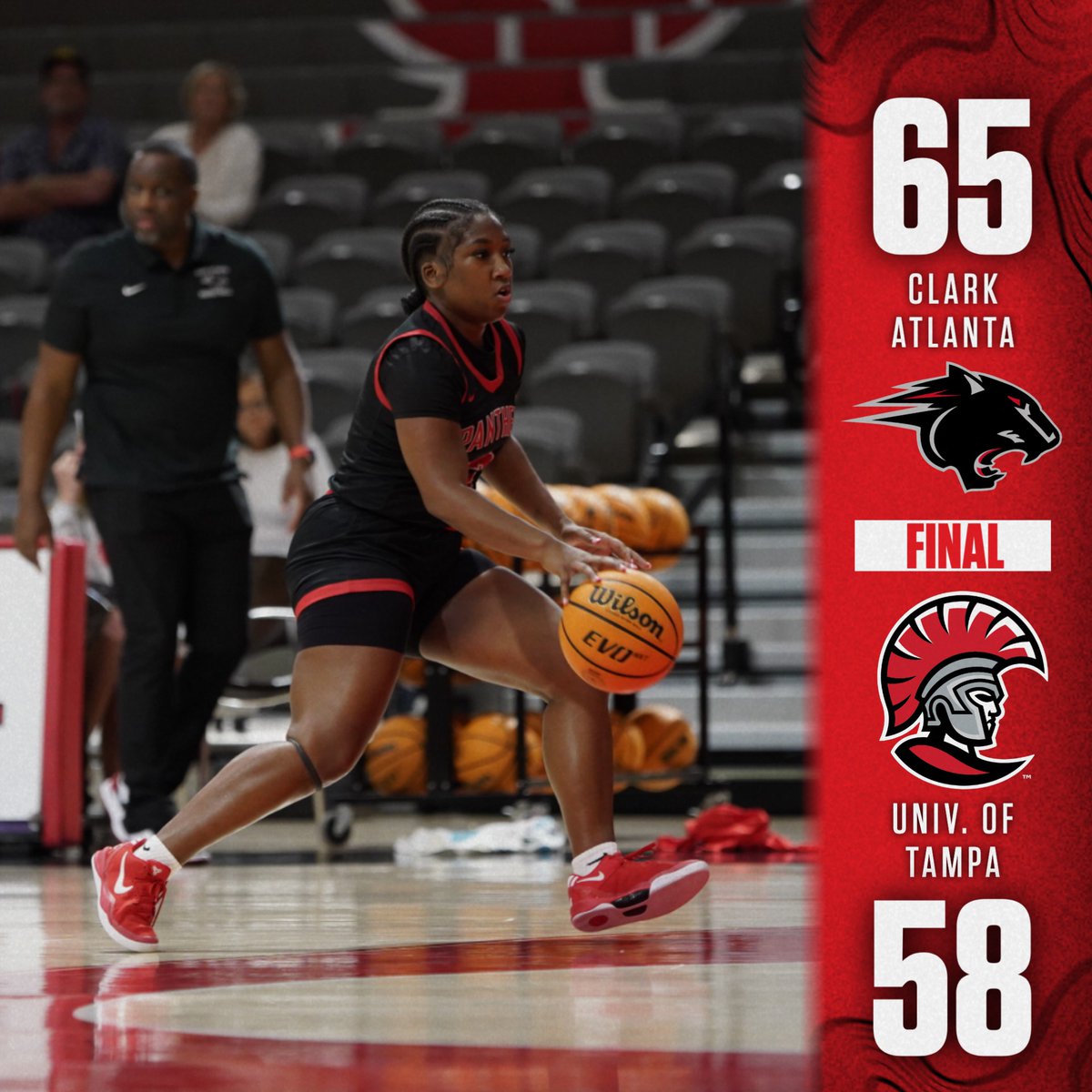 𝟏-𝟎!!! 🏀🐾

The Lady Panthers take down nationally ranked University of Tampa, 65-58, to open the season 1-0! We're back in action tomorrow at St. Leo‼️

#GoPanthers🐾 | #WeAreCAU | #StrictlyBusiness