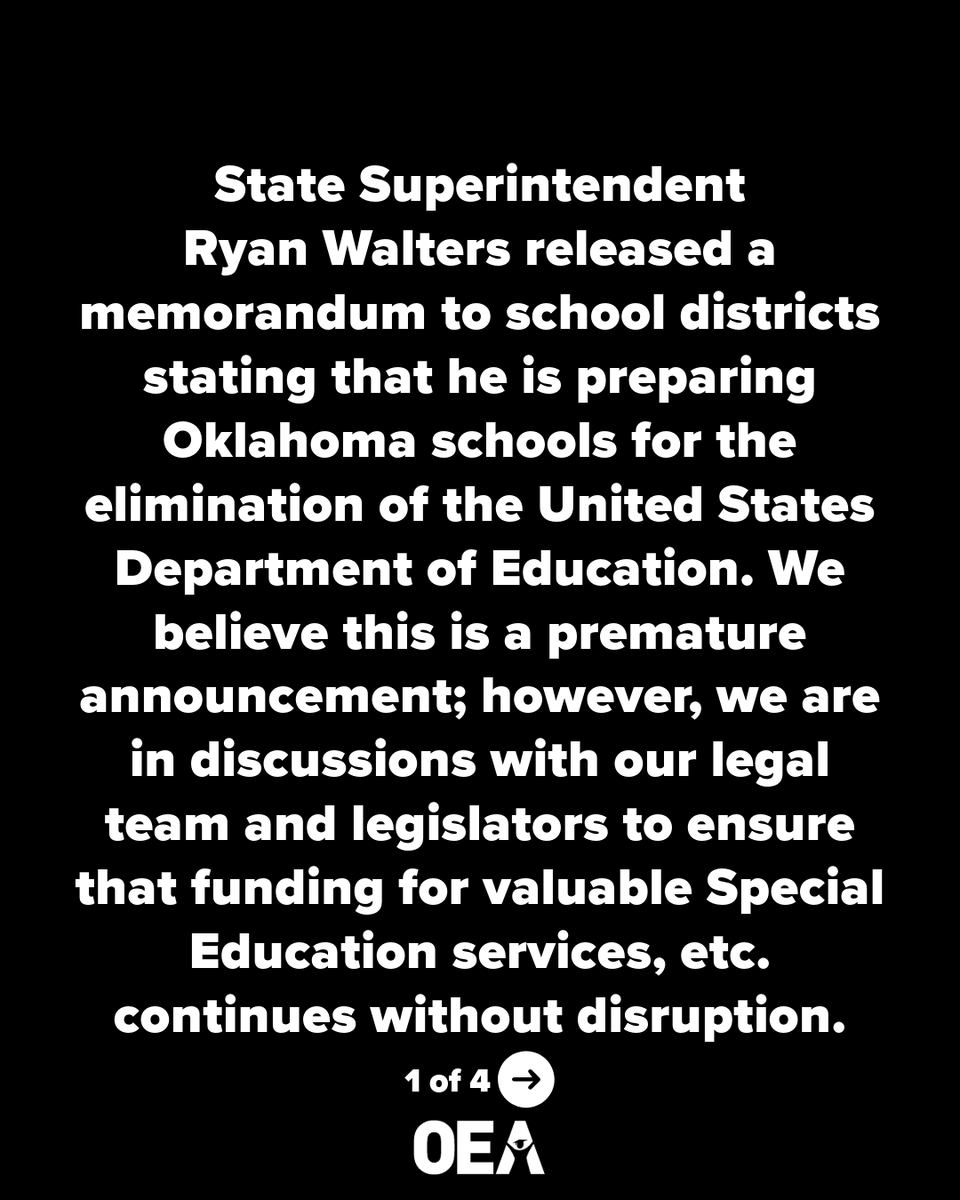 okea's tweet photo. In response to the latest memorandum from the Oklahoma State Superintendent. #oklaed https://t.co/BRUdLcvEDK