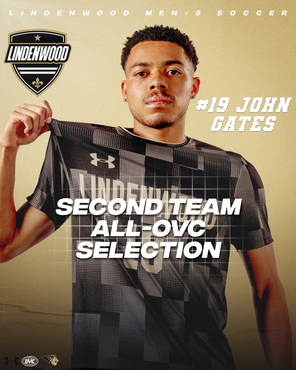 LindenwoodMsoc's tweet photo. John Gates was recognized on Friday as a Second Team All-OVC selection and All-Newcomer member in 2024🦁⚽️

Gates was second on the team in goals (4) and assists (7) while ranking fourth in the OVC in total points with 15⬇️

Congratulations John 👏

#LUMSOC | #OVCit https://t.co/I4Dlrj3B94
