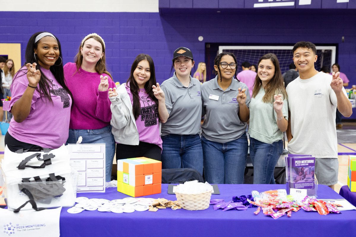 TCU's tweet photo. Happy #FirstGenDay! We are so thankful to all our incredible first-generation students for choosing to make TCU part of their journey! 💜🐸 Here’s to forging new paths and creating legacies. ✨ #TCUFirstGen #LeadOnTCU #TCUgratitude https://t.co/0P67dH2BR7