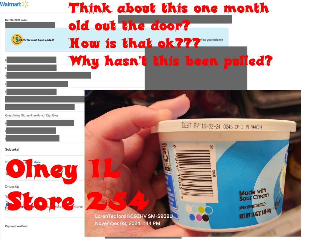 One Month old Product still sold and delivered by Walmart Olney thank you <a href="/Walmart/">Walmart</a> for pay close attention to your expiration dates and following grocery rotation standards. Seriously one month?? I ate one of these with some carrots.. Do better!