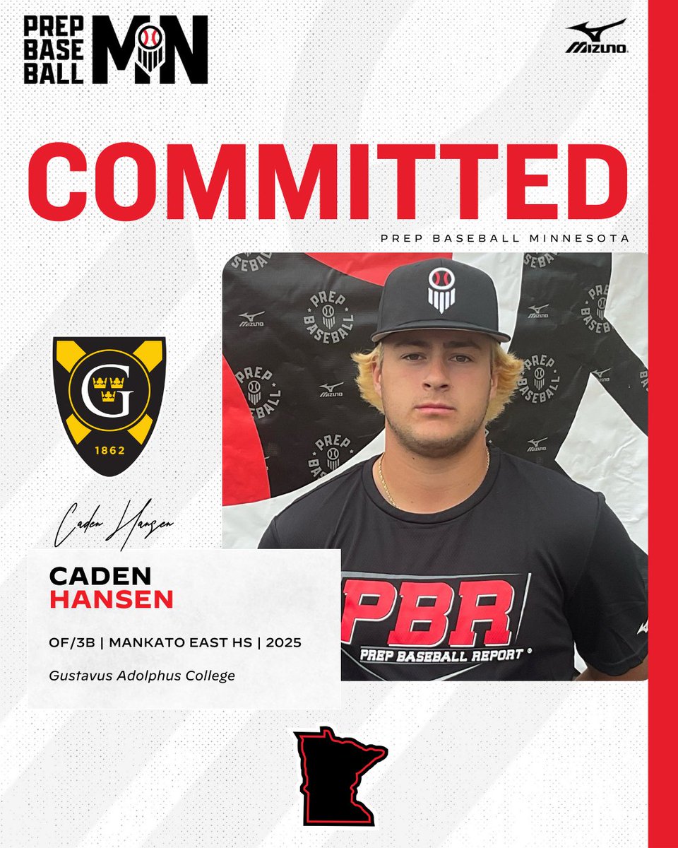 🎓𝐂𝐨𝐦𝐦𝐢𝐭𝐦𝐞𝐧𝐭 𝐖𝐚𝐭𝐜𝐡🎓

Caden Hansen, (2025, OF/3B, <a href="/MankatoEastBase/">Mankato East Baseball</a>) commits to Gustavus Adolphus College.

👤 loom.ly/WEyAufo

<a href="/CadenHansen26/">Caden Hansen</a> ✖️ <a href="/GustieBaseball/">Gustavus Baseball</a>