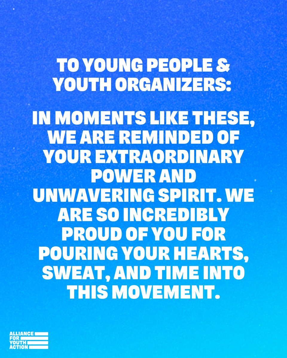 alliance4youth's tweet image. This fight goes beyond politics—it's about a future with autonomy, youth-led policy, and real justice. Now more than ever, let's unite to mobilize, build power, and prepare for the road ahead.
#YouthVote #YouthPower #DemocracyInAction