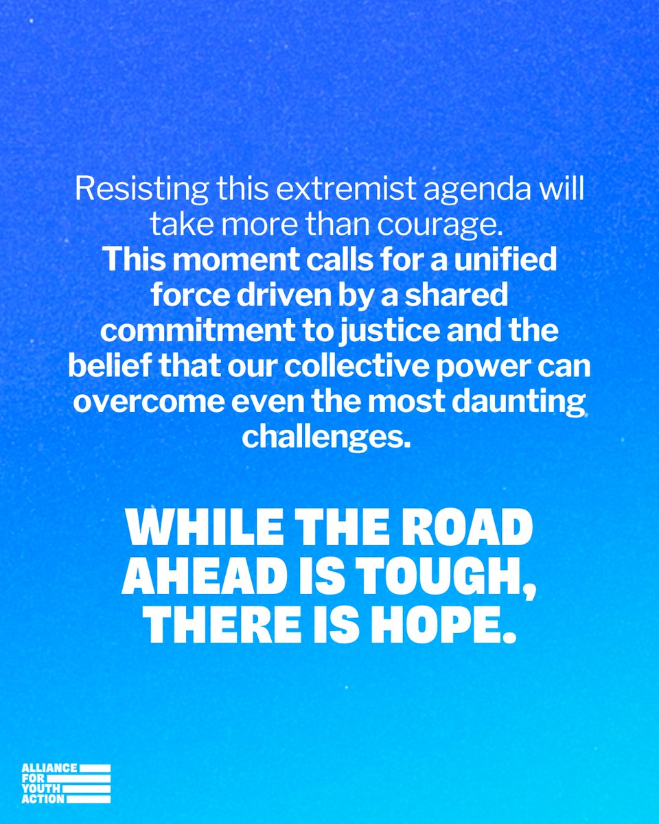 alliance4youth's tweet image. This fight goes beyond politics—it's about a future with autonomy, youth-led policy, and real justice. Now more than ever, let's unite to mobilize, build power, and prepare for the road ahead.
#YouthVote #YouthPower #DemocracyInAction