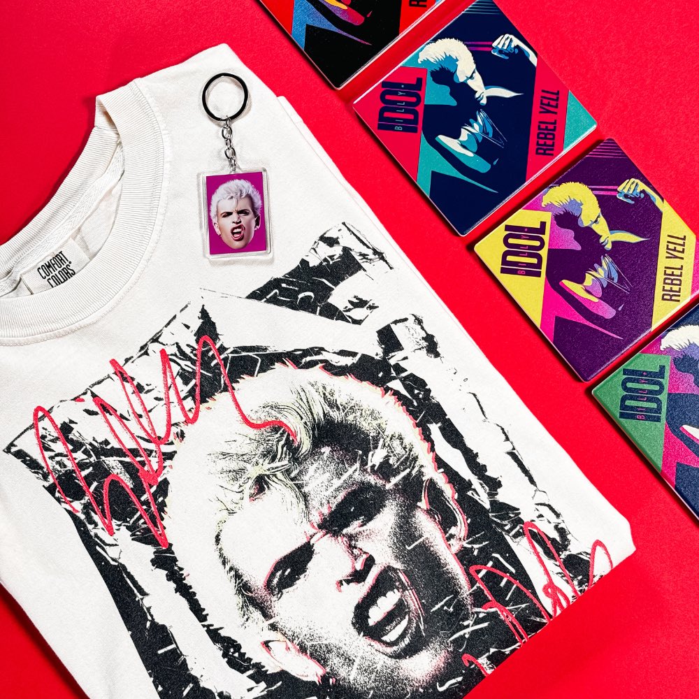 With Rebel Yell’s 41st anniversary around the corner, it’s time for Rebel Yell 2.0 – a compilation featuring remixes by <a href="/poolside/">Poolside</a>, <a href="/moby/">Moby</a>, and many more along with new Rebel Yell 2.0 merchandise. Visit billyidol.komi.io to listen, download, and check out the new gear!