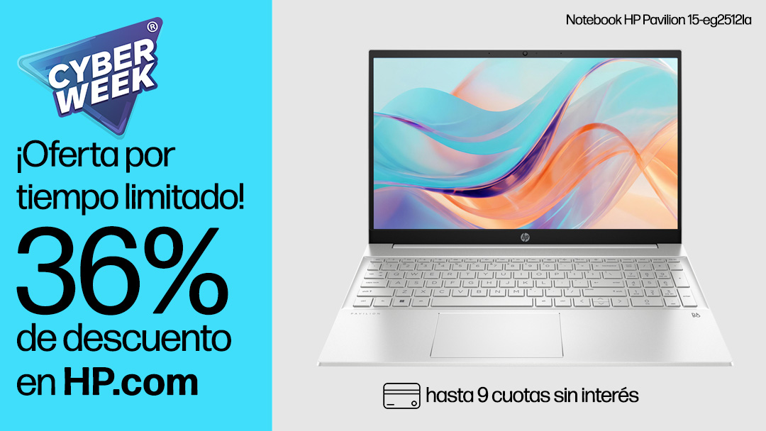 ¿Pensás que el cyber terminó? ¡En HP las ofertas del CyberWeek siguen para vos! 🎉

Aprovechá hasta en 9 cuotas sin interés y un increíble 36% de descuento en el HP Pavilion 15-eg2512la. Solo por tiempo limitado en HP.com⏳

Comrá aquí👉🏼bit.ly/CyberWeekHPPav…