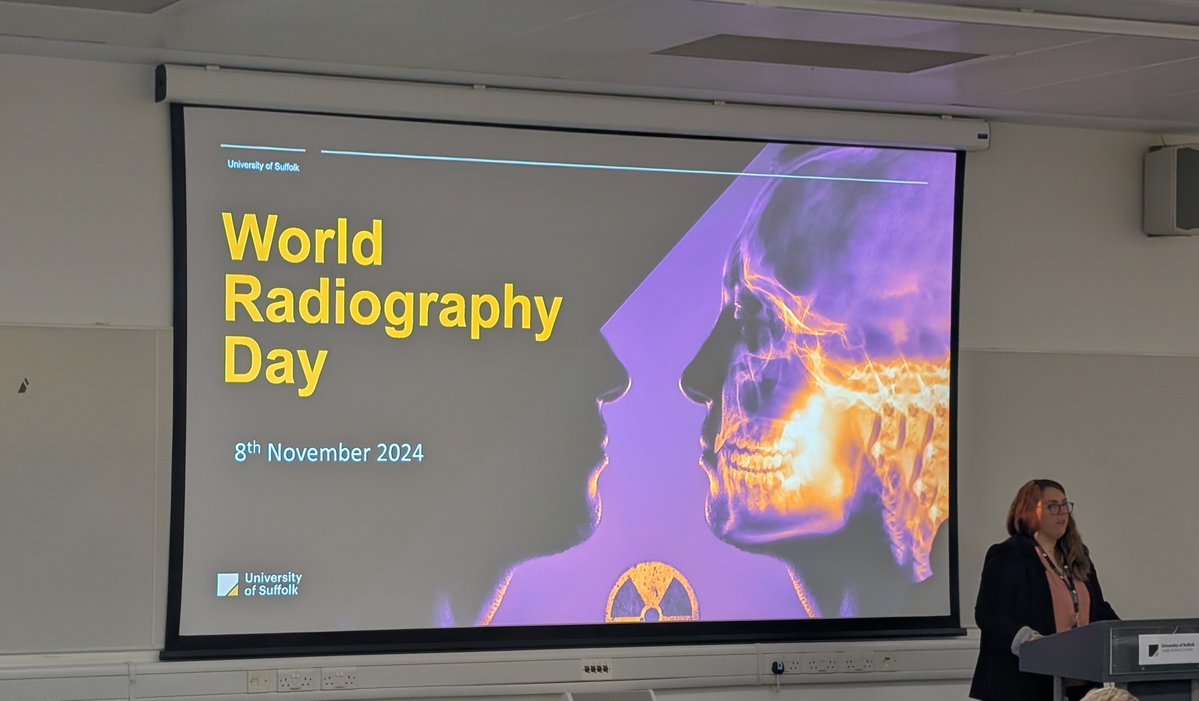 StudentRad_CH's tweet photo. Happy #worldradiographyday! Great day at @UniofSuffolk listening to some very insightful talks from patients and both diagnostic and therapeutic radiographers 😊 https://t.co/dZNHUUxqct